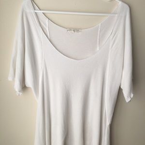Joah Brown slouchy basic white waffle shirt